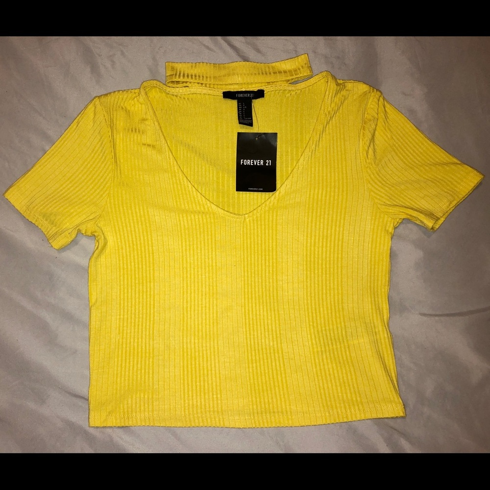 yellow crop top